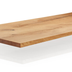 Holz Tischplatte aus Eiche Massivholz mit gerader Kante – individuell angefertigte Esstisch Platte