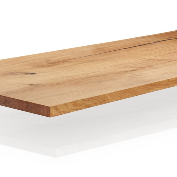 Holz Tischplatte aus Eiche Massivholz mit gerader Kante – individuell angefertigte Esstisch Platte