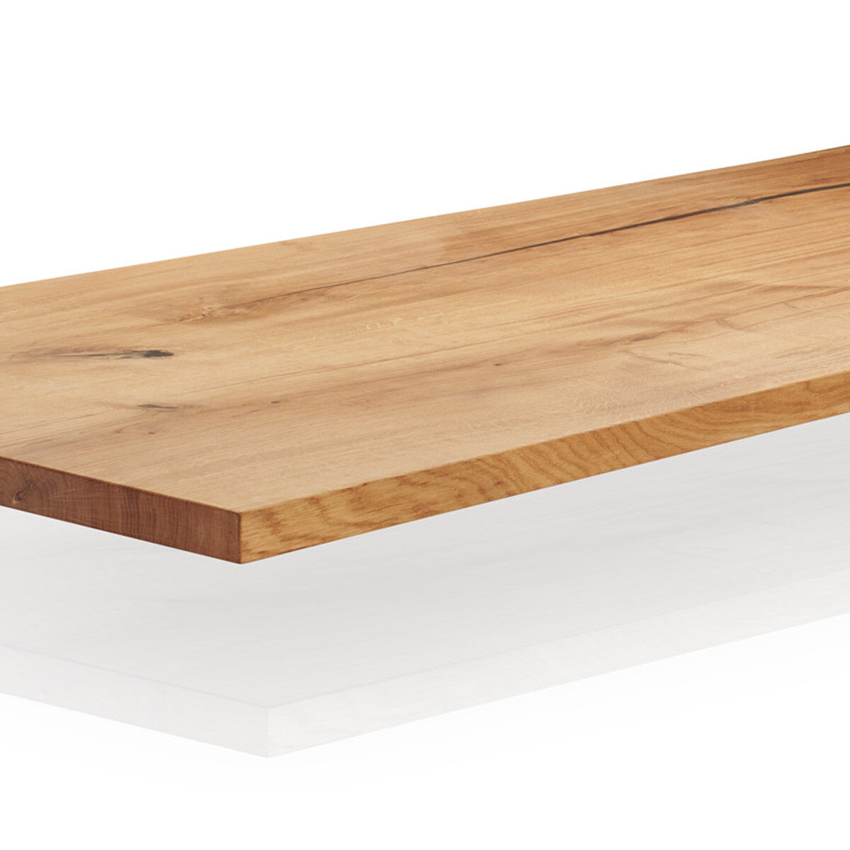 Holz Tischplatte aus Eiche Massivholz mit gerader Kante – individuell angefertigte Esstisch Platte