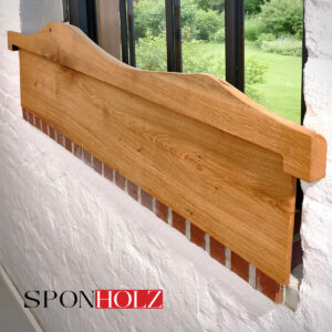 Fensterbank verkleiden aus massiver Eiche mit natürlicher Baumkante zum Verkleiden einer Fensterbank