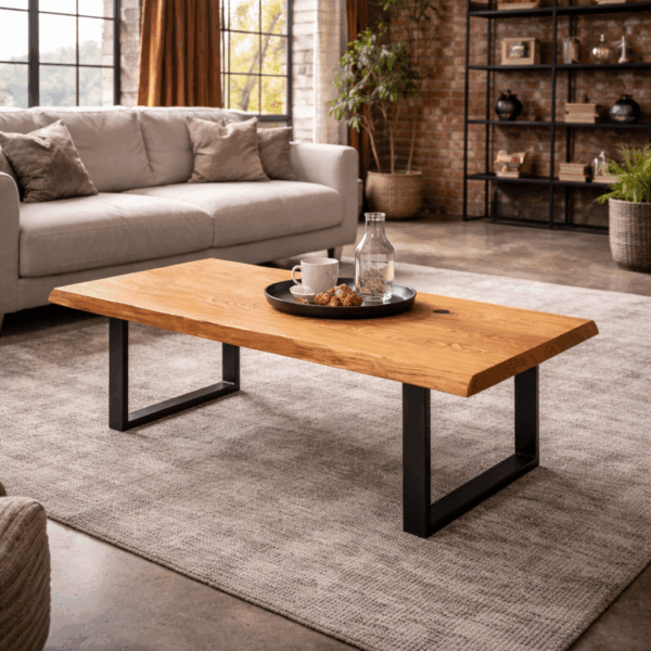 Couchtisch Baumkante mit Kufengestell